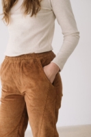 Pantalón pana algodón orgánico teja