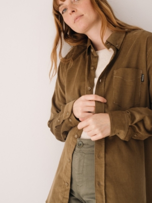 Camisa micropana unisex marrón