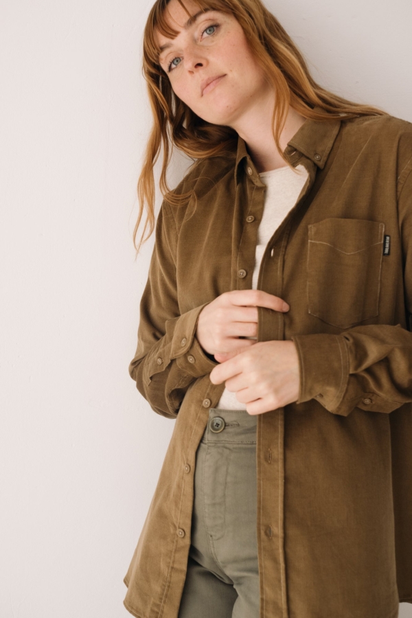 Camisa micropana unisex marrón