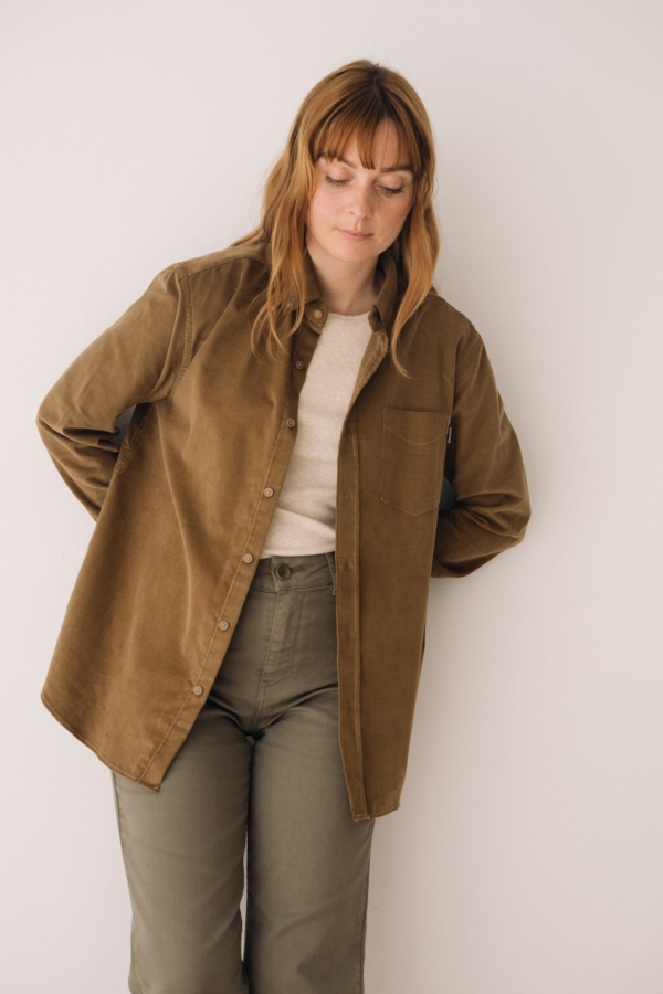 Camisa micropana unisex marrón