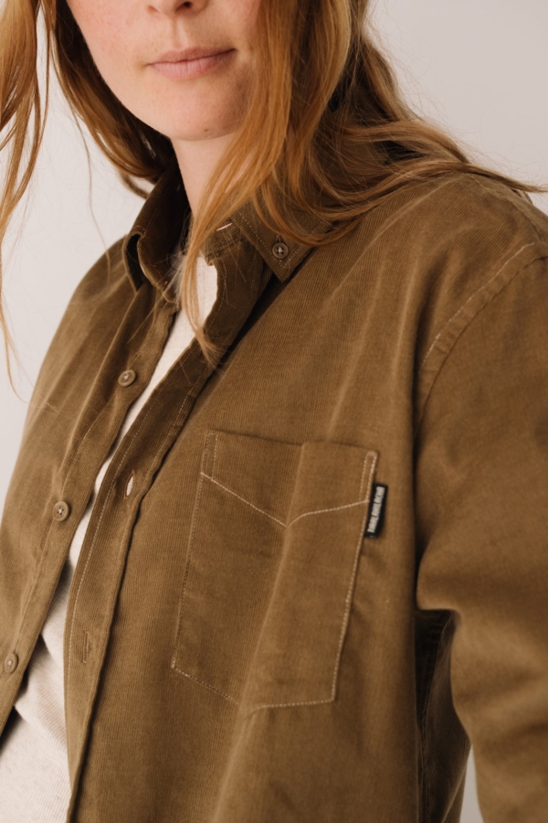 Camisa micropana unisex marrón