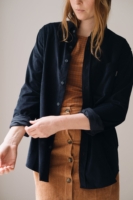 Camisa micropana azul marino