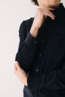 Camisa micropana azul marino