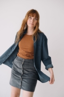 Camisa micropana azul aveto