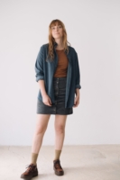 Camisa micropana azul aveto