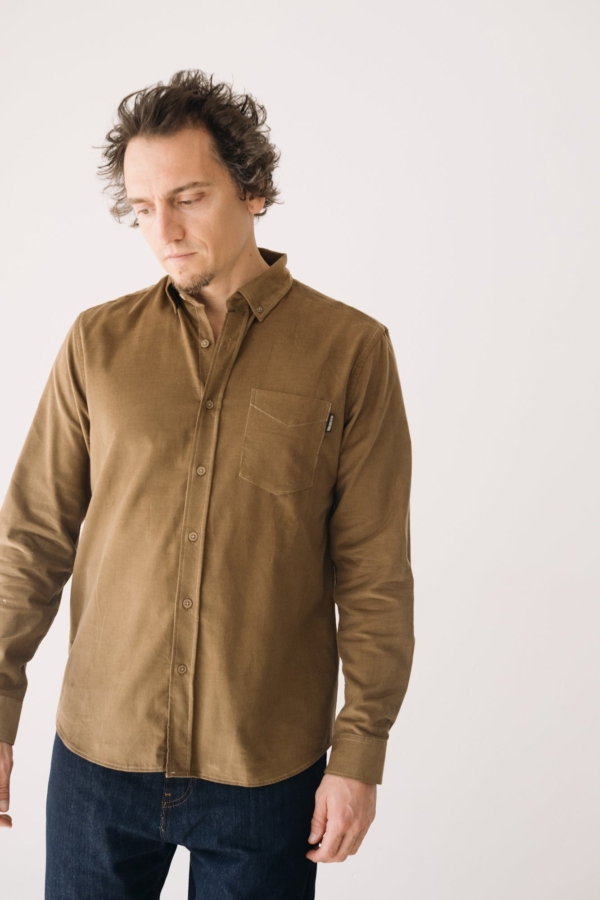 Camisa micropana unisex marrón