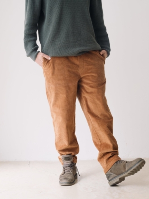 Pantalón pana oversized algodón oránico teja