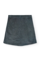 Falda pana algodón orgánico azul