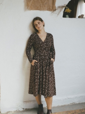 Vestido Saray marrón