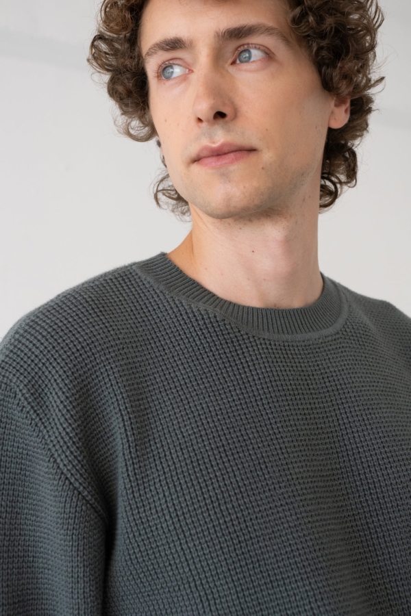 Jersey Tam azul hortensia en algodón orgánico