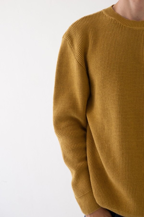 Jersey Tam mostaza en algodón orgánico