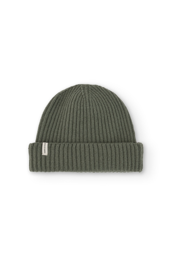 Gorro unisex Tao verde en lana merino