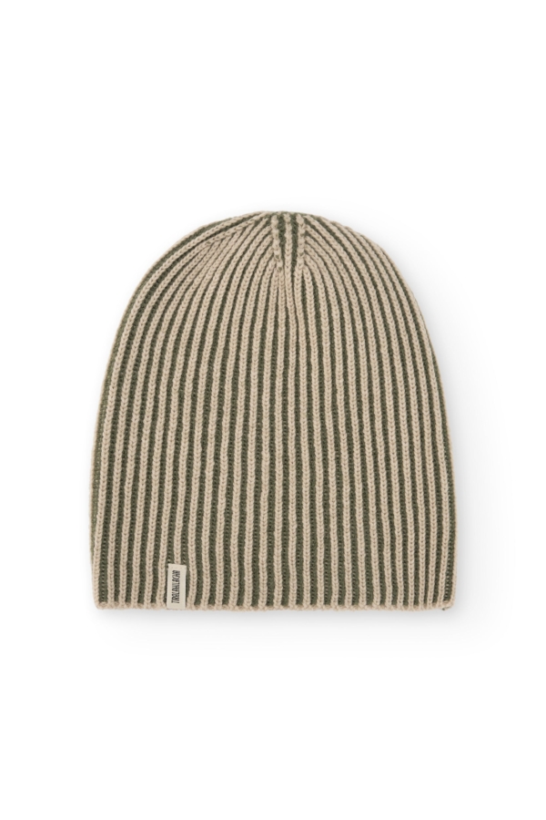 Gorro Tao bicolor verde lana merino