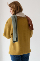 Bufanda Tayo tricolor beige lana merino