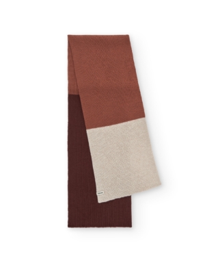 Bufanda Tayo tricolor rojo lana merino