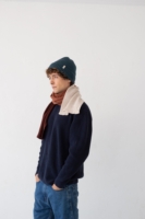 Bufanda Tayo tricolor rojo lana merino