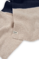 Bufanda Tayo bicolor azul lana merino