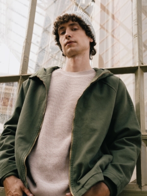 Chaqueta Turina en verde oliva algodón orgánico