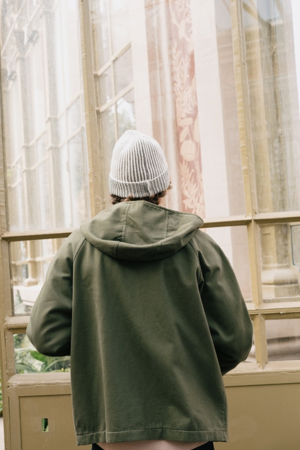 Chaqueta Turina en verde oliva algodón orgánico