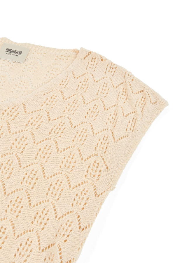 Top calado de tricot crudo