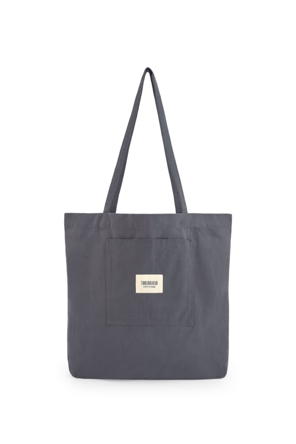 Tote bag gris antracita