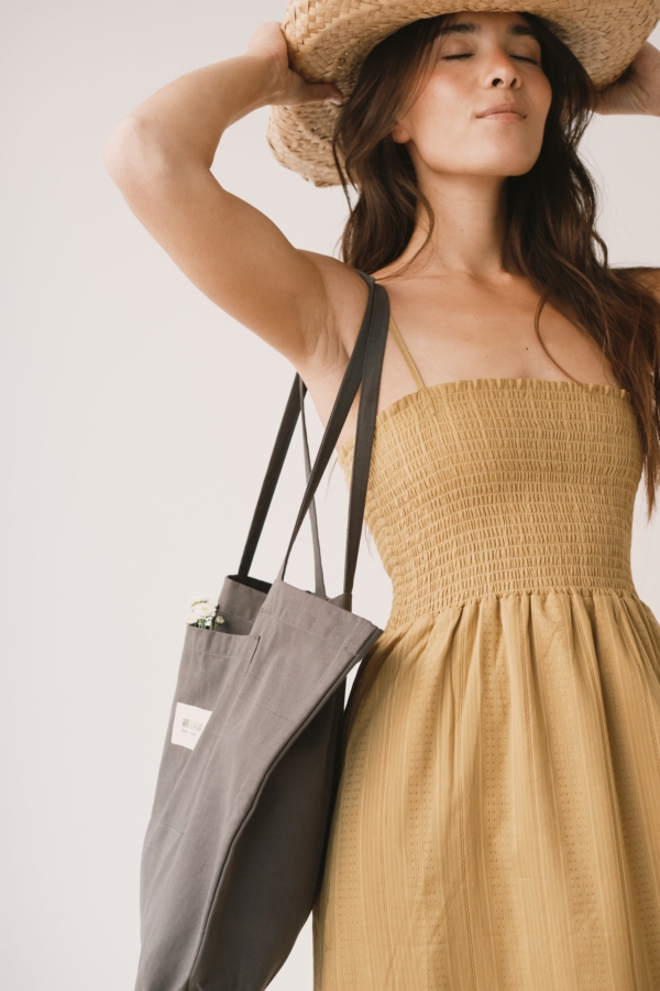 Tote bag gris antracita