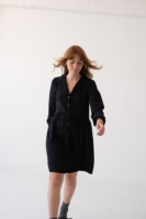 Vestido camisero Tam negro Baya 100% Tencel