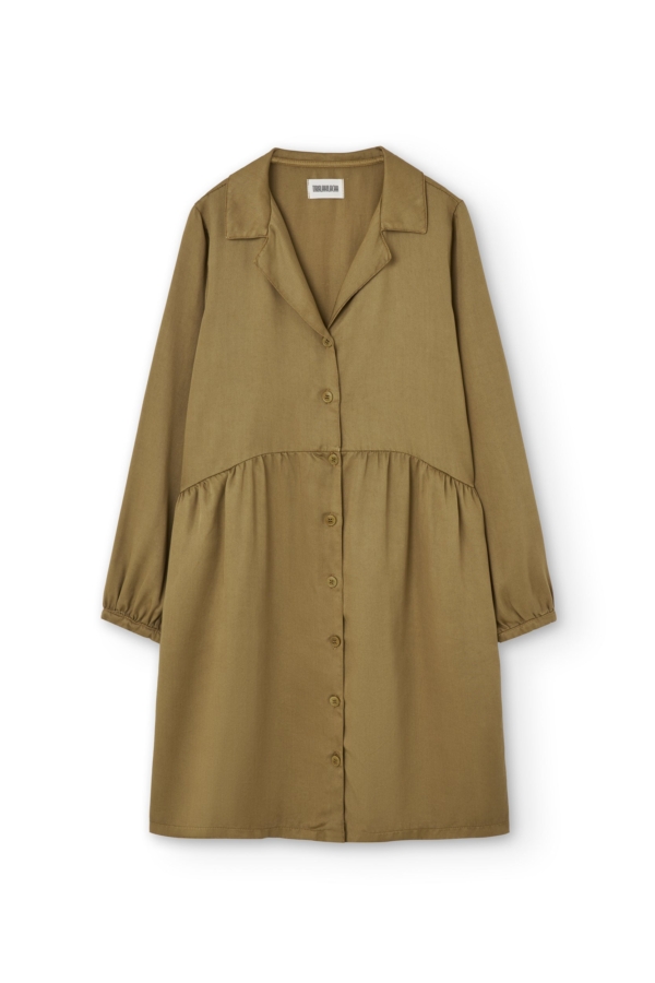 Vestido camisero Tam mostaza 100% Tencel