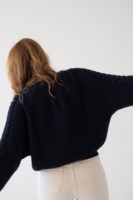 Jersey Turner azul marino en algodón orgánico