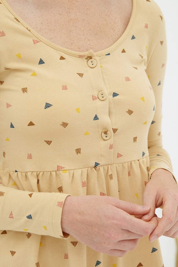 Vestido corte imperio beige Dánae