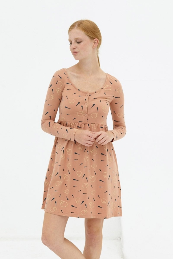 Vestido corte imperio rosa pastel Dánae