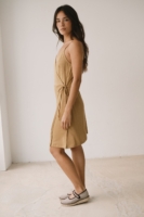 Vestido cruzado de tirantes amarillo