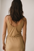 Vestido cruzado de tirantes amarillo