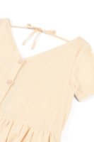 Vestido holgado con botones crudo