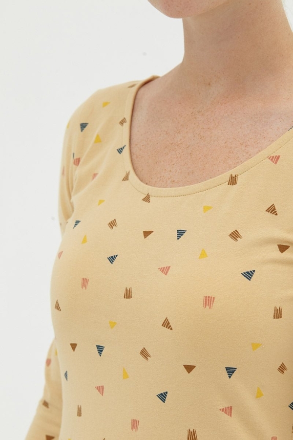 Vestido media capa beige Denisse