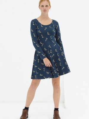 Vestido media capa Navy Denisse