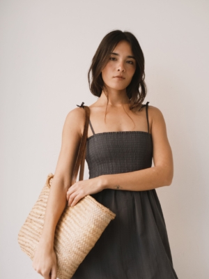 Vestido nido de abeja gris antracita