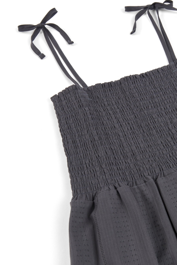 Vestido nido de abeja gris antracita