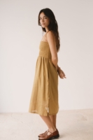 Vestido nido de abeja mostaza