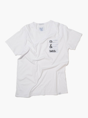 ABC - Camiseta algodón orgánico - Blanca espuma