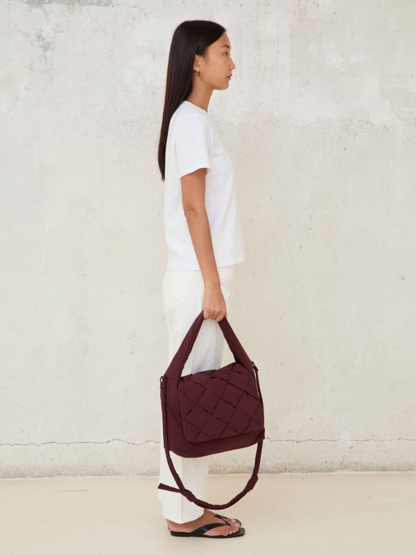 Bolso Ani trenzado Burgundy