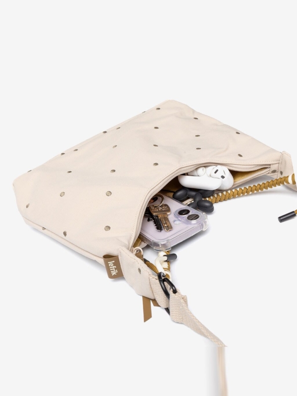 Bolso Bico Ecru Dots