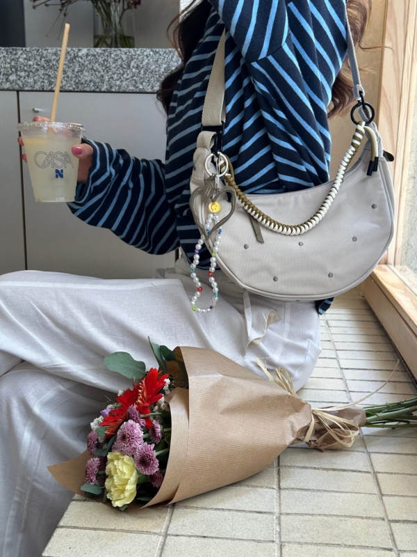 Bolso Lua Ecru Dots