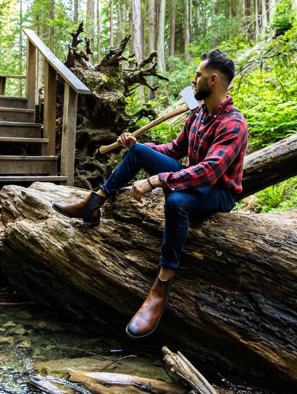 Botines Chelsea Veganos para Hombre Basti Marrón