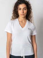 Camiseta Blanca con Escote en V - Emelline