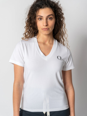 Camiseta Blanca con Escote en V - Emelline