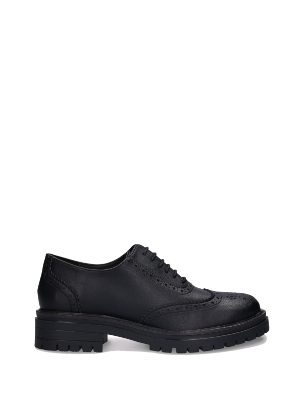 Zapatos Derby Brogue Veganos para Mujer Grace Negro