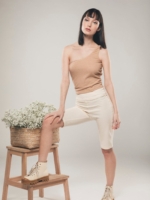 Shorts Ciclistas de Algodón Elástico en Crudo - Avalon