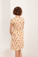 Vestido manga corta Belma Beige