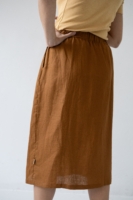 Falda Bernadette de Lino Terracota